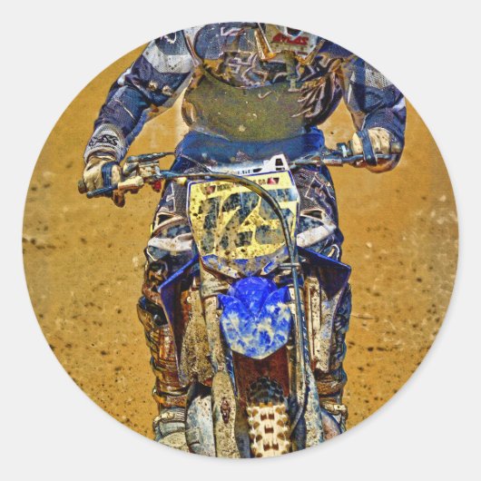 Sticker Rond Moto-X Champ Designer #Cadeau (Devant)