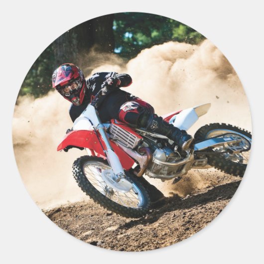 Sticker Rond Motocross (Devant)