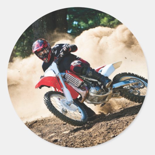 Sticker Rond Motocross (Devant)