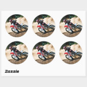 Sticker Rond Motocross (Feuille)