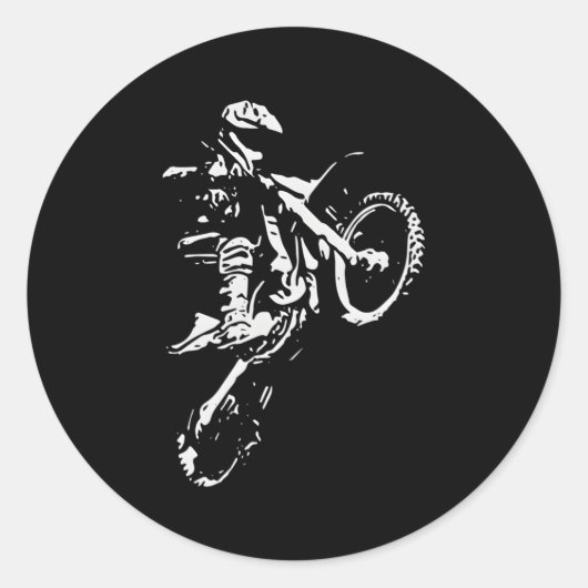 Sticker Rond Motocross Dirt Bike (Devant)