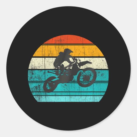 Sticker Rond Motocross Dirt Vélo Hommes (Devant)