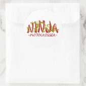 Sticker Rond Motocross Dragon Ninja (Sac)