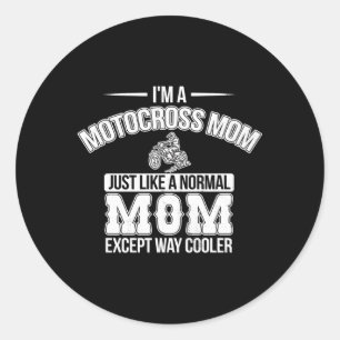 Sticker Rond Motocross Mom Dirt Bike Racing Braap Mama