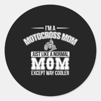 Sticker Rond Motocross Mom Dirt Bike Racing Braap Mama