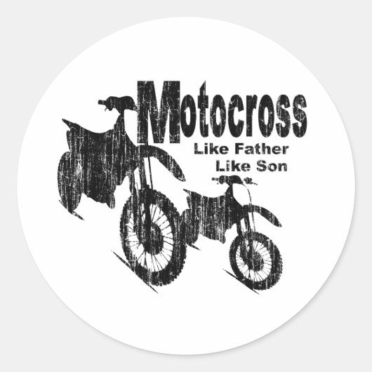 Sticker Rond Motocross père/fils (Devant)