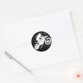 Sticker Rond Motocross Sport Concurrentiel Motorcycle Course (Enveloppe)