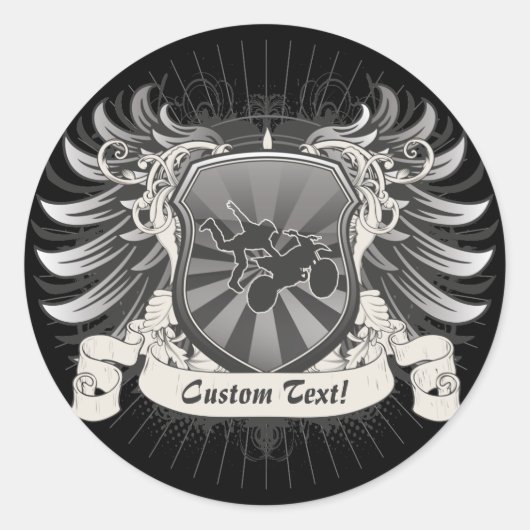 Sticker Rond Motocross Stunt (Devant)