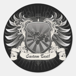 Sticker Rond Motocross Stunt