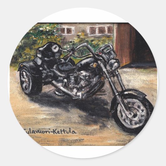 Sticker Rond Motocyclette (Devant)