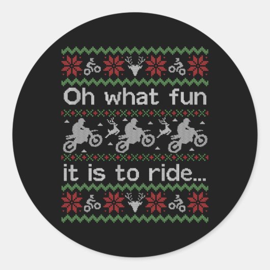 Sticker Rond Motocyclette à Vélo sale (Devant)