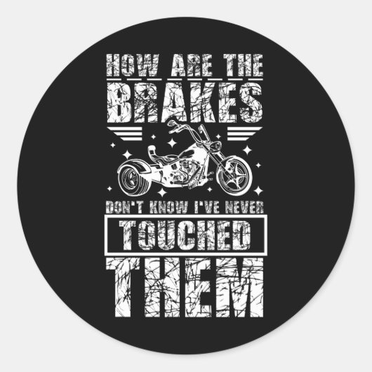 Sticker Rond Motocyclette Trike (Devant)