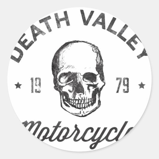 Sticker Rond Motocyclettes de la vallée de la mort (Devant)