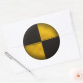 Sticker Rond Motocyclettes de test d'écrasement (Enveloppe)