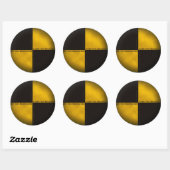 Sticker Rond Motocyclettes de test d'écrasement (Feuille)