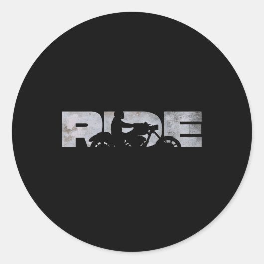 Sticker Rond Motorcycle (Devant)