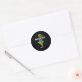 Sticker Rond Motorcycle Elf Christmas Girls Women Elf Squad Xma (Enveloppe)