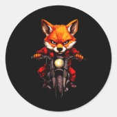 Sticker Rond Motorcycle Foxes  (Devant)