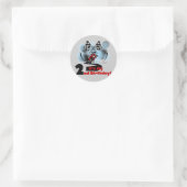 Sticker Rond Motorcycle Racing 2e Anniversaire Tshirts et cadea (Sac)