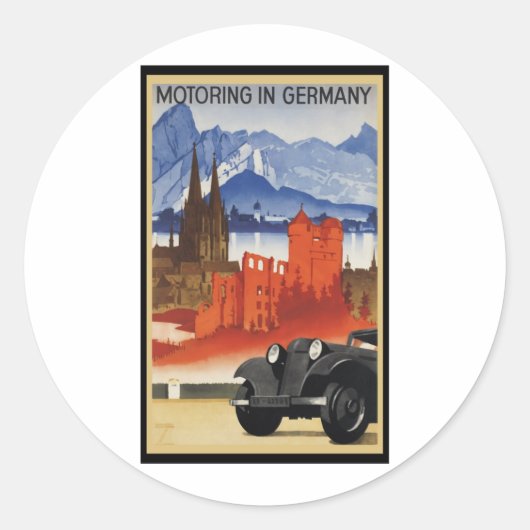Sticker Rond Motorisation En Allemagne (Devant)