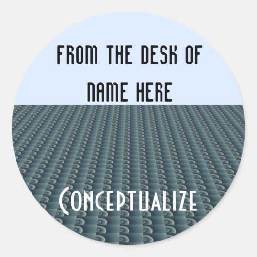 Sticker Rond Mots clés de nom Office moderne (Devant)