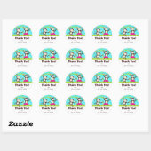 Sticker Rond Mots clés Merci (Feuille)
