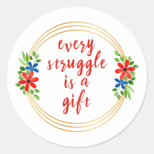 Sticker Rond mots de motivation et d'inspiration pour le travai