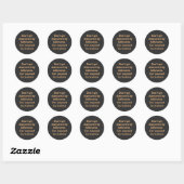 Sticker Rond Mots motivants avec un texte simple sur (Feuille)