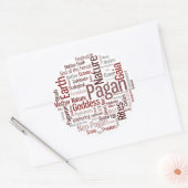Sticker Rond Mots païens (Enveloppe)