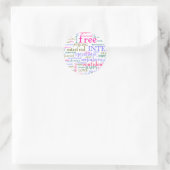 Sticker Rond Mots stimulants (Sac)