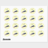 Sticker Rond Mouche (Feuille)