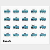 Sticker Rond Mouche allée Fishin (Feuille)