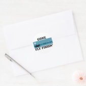 Sticker Rond Mouche allée Fishin (Enveloppe)