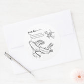 STICKER ROND MOUCHE DE LA FRUIT (Enveloppe)
