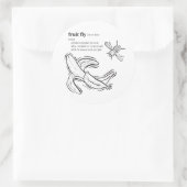 STICKER ROND MOUCHE DE LA FRUIT (Sac)