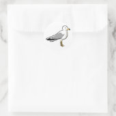 Sticker Rond Mouette Abstraite (Sac)