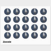 Sticker Rond Mouette sur rocher (Feuille)
