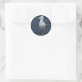 Sticker Rond Mouette sur rocher (Sac)