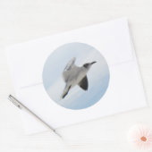 Sticker Rond Mouette volante (Enveloppe)