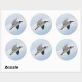 Sticker Rond Mouette volante (Feuille)