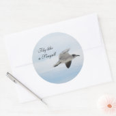 Sticker Rond Mouette volante (Enveloppe)