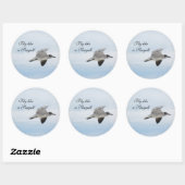 Sticker Rond Mouette volante (Feuille)