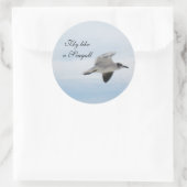 Sticker Rond Mouette volante (Sac)