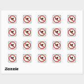 Sticker Rond Mouettes interdites (Feuille)