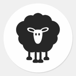 Sticker Rond Mouflon drôle