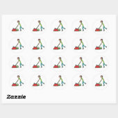 Sticker Rond Moulage de pelouse (Feuille)