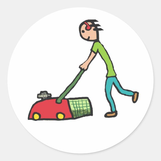Sticker Rond Moulage de pelouse (Devant)