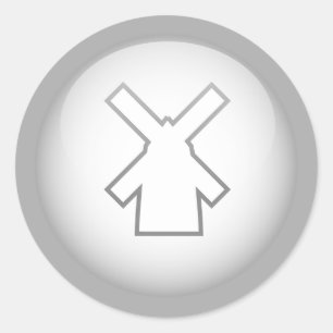 Sticker Rond Moulin néerlandais