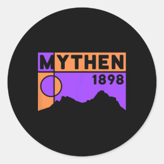 Sticker Rond Mount Grosser Mythen Hike Mountain Biking Swiss Hi