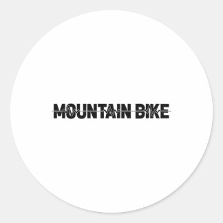 Sticker Rond Mountain Bike - Biker Biking Mtb Ekg Heartbeat 